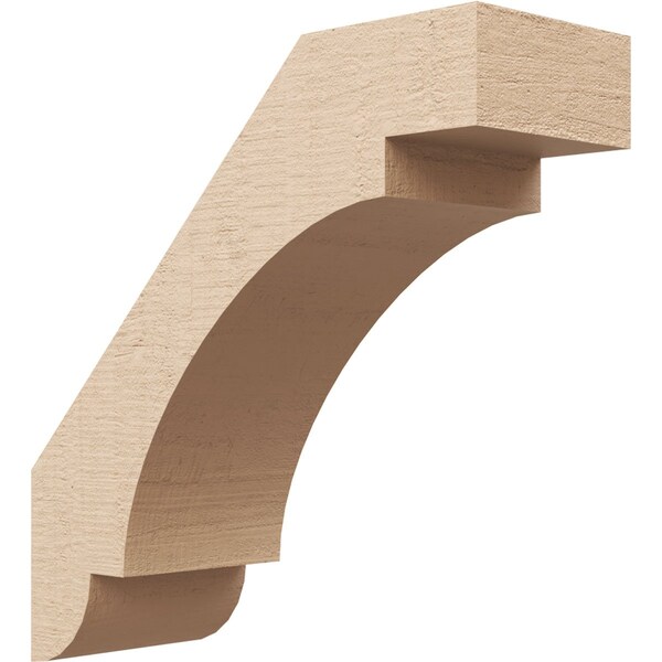 Ekena Millwork 5-inch W x 14-inch D x 14-inch H Aspen Rough Cedar Woodgrain TimberThane Knee Brace, Primed BRCUR05X14X14ASPRCPR - main